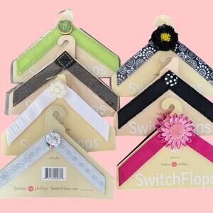 Lindsay Phillips Switch Flops Set Bundle Flip Flop Straps size medium fits 7-8